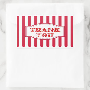Grand Top Carnival Circus Party Stickers Merci