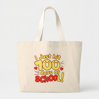 Grand Tote Bag 100 Jours d'école Kawaii Style Design