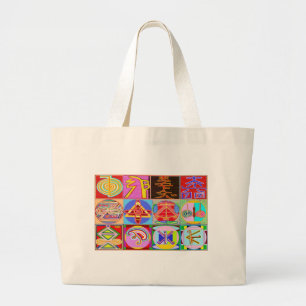 Grand Tote Bag 12 conceptions de guérison de Reiki n Karuna Reiki