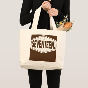 Grand Tote Bag 17e anniversaire de garçon ou de fille 17 ans