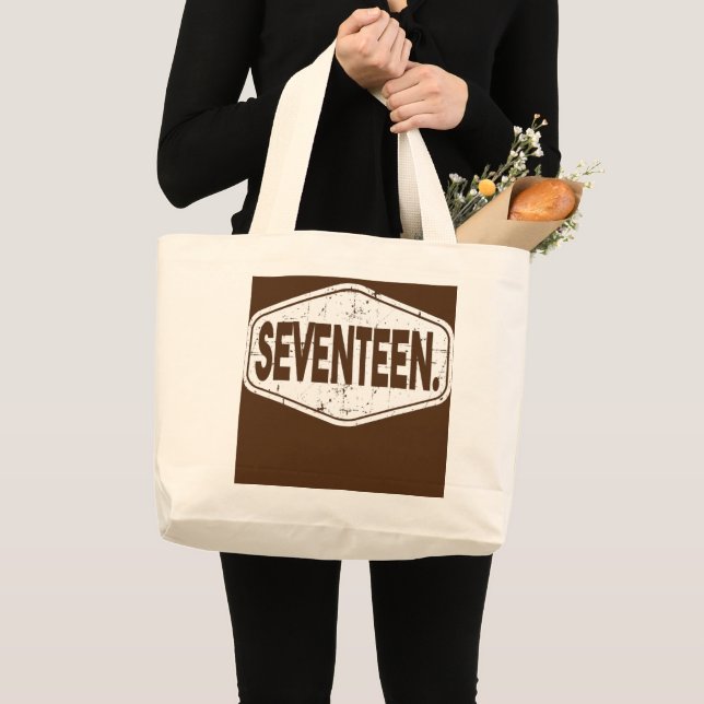 Grand Tote Bag 17e anniversaire de garçon ou de fille 17 ans (Devant (produit))