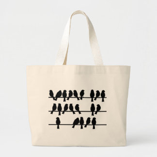 Grand Tote Bag 21 oiseaux sur un fil