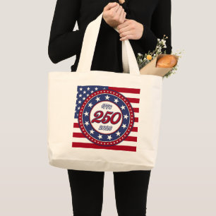 Grand Tote Bag 250e anniversaire d'Amérique avec le drapeau des É