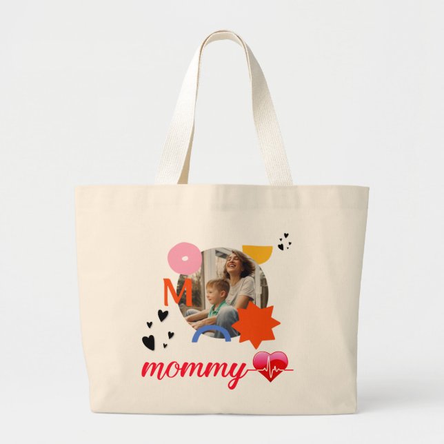 Grand Tote Bag 47.Fier maman, jour des mères, maman, maman, cadea (Devant)