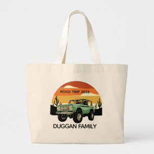Grand Tote Bag 4x4 Family Adventure Texte personnalisé personnali