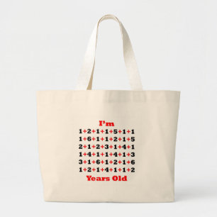 Grand Tote Bag 90 années ! Rouge de noir