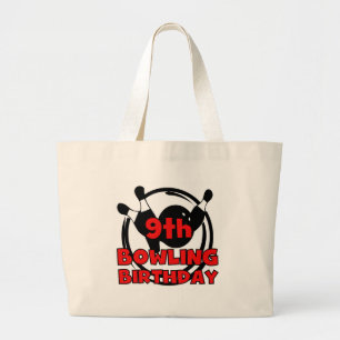 Grand Tote Bag 9ème Anniversaire de bowling