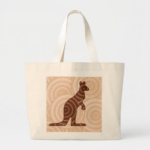 Grand Tote Bag Aboriginal kangaroo dot painting