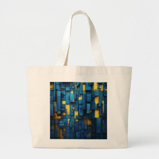 Grand Tote Bag Abréviation bleue