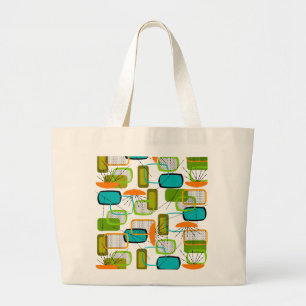 Grand Tote Bag Abstrait moderne du milieu du siècle #57