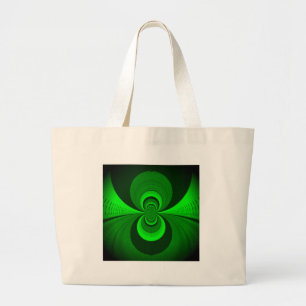 Grand Tote Bag Abstrait vert clair Motif Kaleidoscope Super