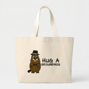 Grand Tote Bag Accrocher une marmotte