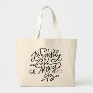 Grand Tote Bag Acte juste. Pitié d'amour. /Abort73.com