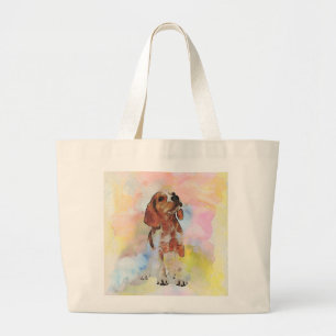 Grand Tote Bag adorable adorable puppy tendance chien aquarelles