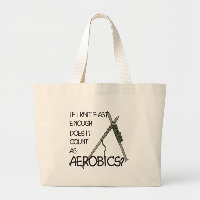 Grand Tote Bag Aérobic de tricot (Devant)