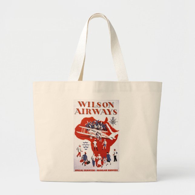 Grand Tote Bag ~ Afrique de voies aériennes de Wilson (Devant)