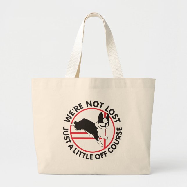 Grand Tote Bag Agilité de Boston Terrier outre de cours (Devant)