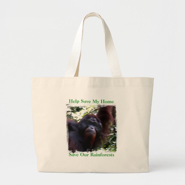 Grand Tote Bag Aidez à sauver ma maison, épargnez notre R… (Devant)