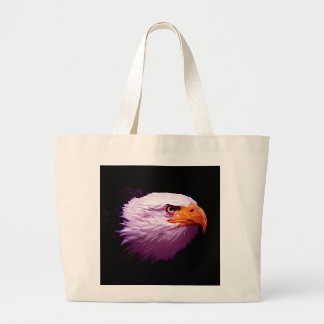 Grand Tote Bag Aigle à tête blanche américaine (Devant)