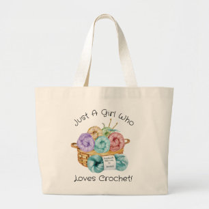 Grand Tote Bag Aime le Crochet Personnalisé