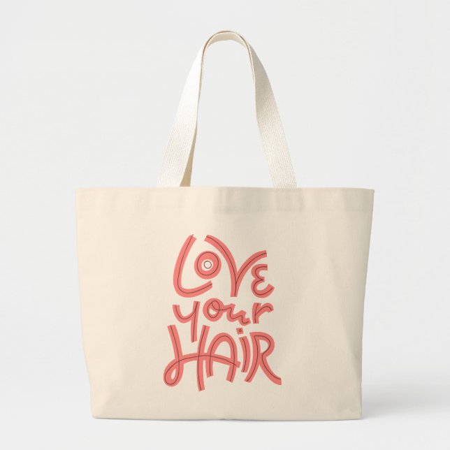 Grand Tote Bag Aimez vos cheveux (Devant)