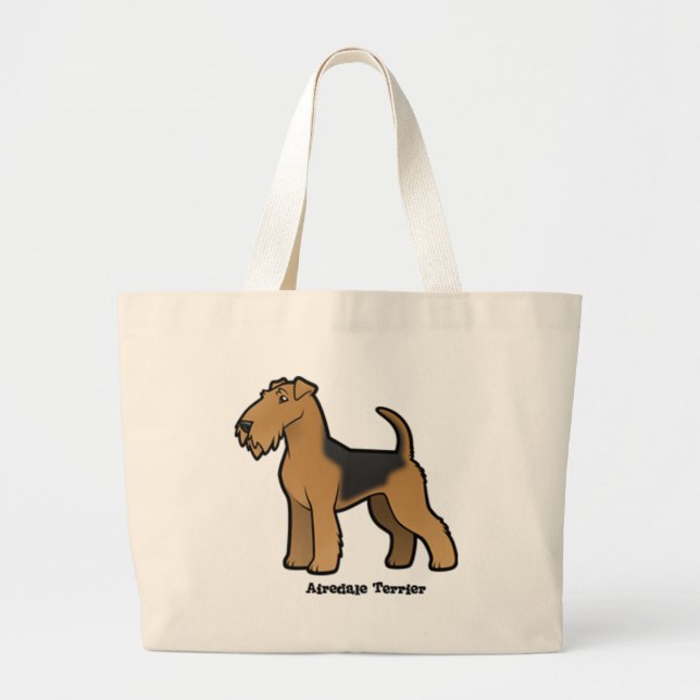 Grand Tote Bag airedale terrier (Devant)