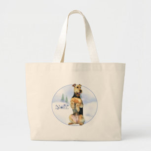Grand Tote Bag Airedale Terrier Noel