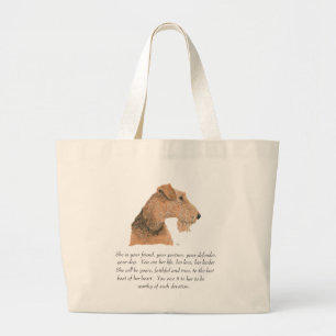 Grand Tote Bag Airedale, Welsh, Lakeland Terrier Souvenir