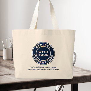 Grand Tote Bag Ajouter un logo d'entreprise et une marque Événeme