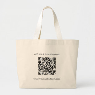 Grand Tote Bag Ajouter votre adresse de site Web d'entreprise Cod