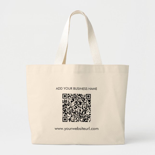Grand Tote Bag Ajouter votre adresse de site Web d'entreprise Cod (Devant)