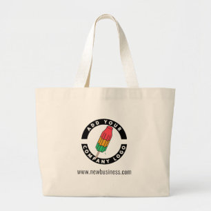 Grand Tote Bag Ajouter votre entreprise Logo Site Web Adresse Emp