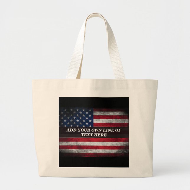 Grand Tote Bag Ajouter votre texte sur (Devant)