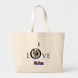 Grand Tote Bag Akita I Love