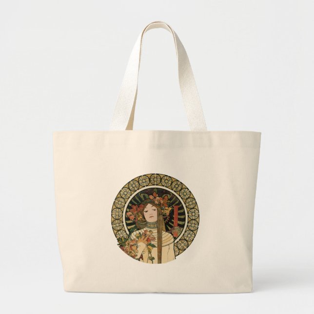 Grand Tote Bag Alfonse Mucha Trappistine Nouveau (Devant)