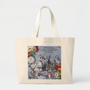 Grand Tote Bag Alice rideau absurdité merveilleux classique
