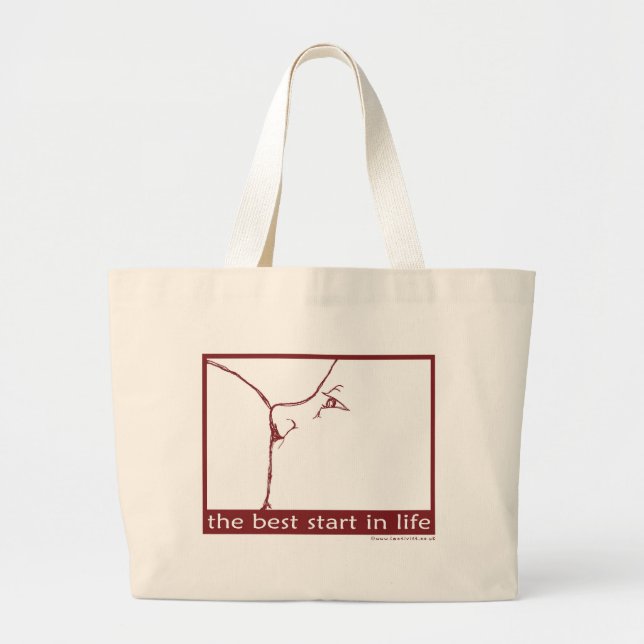 Grand Tote Bag Allaiter - le meilleur début dans la vie (Devant)