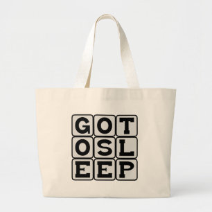 Grand Tote Bag Aller Au Sommeil, Prier Du Lit