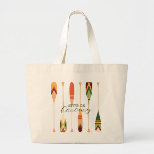 Grand Tote Bag Allons faire du canoë 