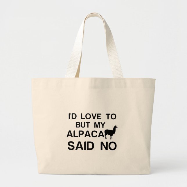 GRAND TOTE BAG ALPACA A DIT NON (Devant)