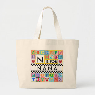 Grand Tote Bag Alphabet Art Nana