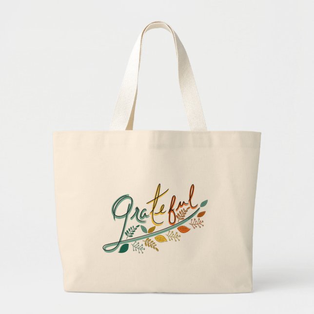 Grand Tote Bag Always Grateful (Devant)