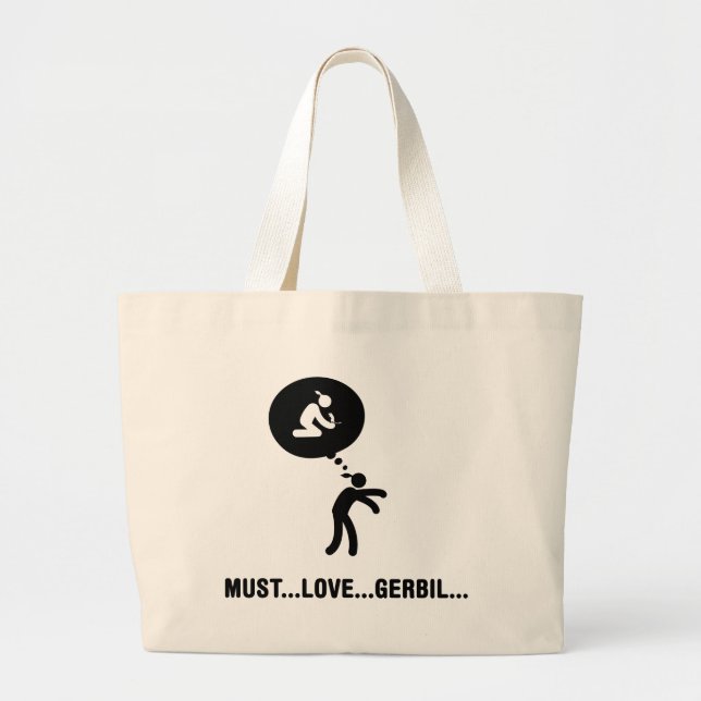Grand Tote Bag Amant de gerbille (Devant)