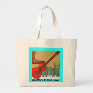Grand Tote Bag Amant fourre-tout de musique country