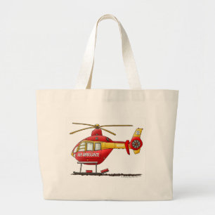 Grand Tote Bag Ambulance Médicale d'hélicoptère de délivrance