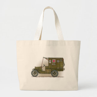 Grand Tote Bag Ambulance militaire vintage