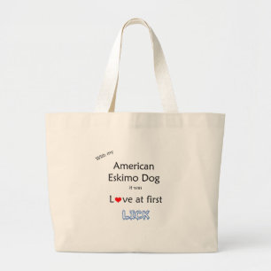 Grand Tote Bag American Eskimo Dog Lick Design
