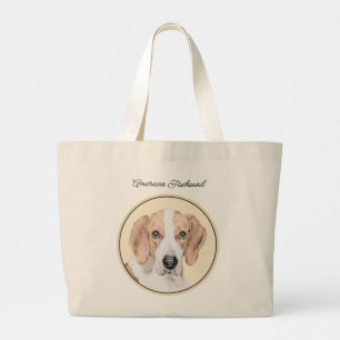 Grand Tote Bag American Foxhound Red Walker mignonne Peinture Chi