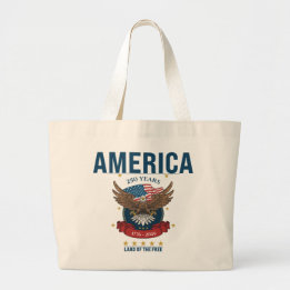 Grand Tote Bag Amérique | 250 Ans Anniversaire Patriotique Aigle