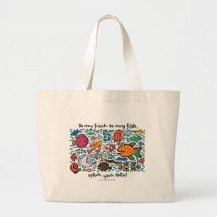 Grand Tote Bag Amis colorés de poissons